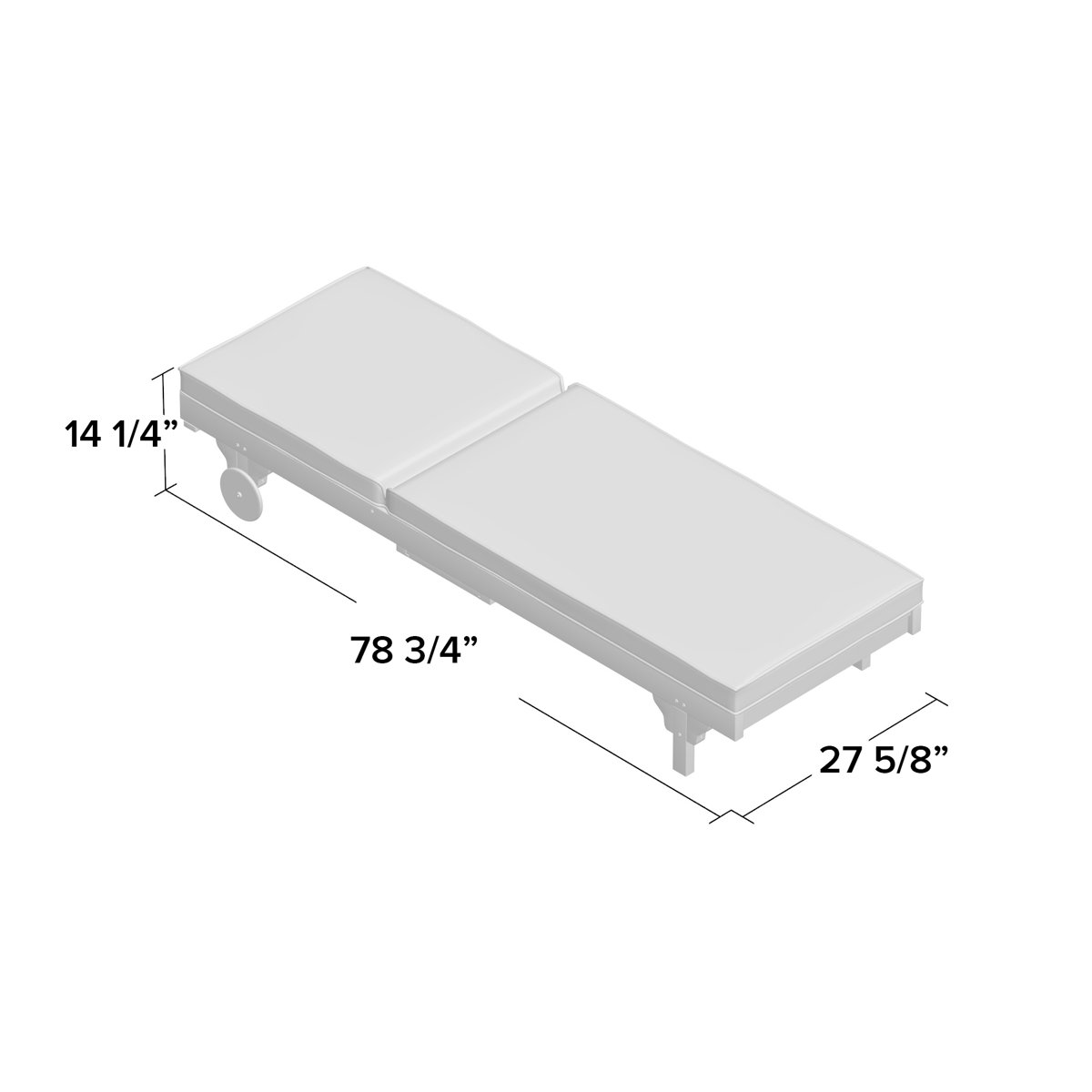 Sol 72 Outdoor™ Alvah 78.75'' Long Reclining Eucalyptus Single Chaise